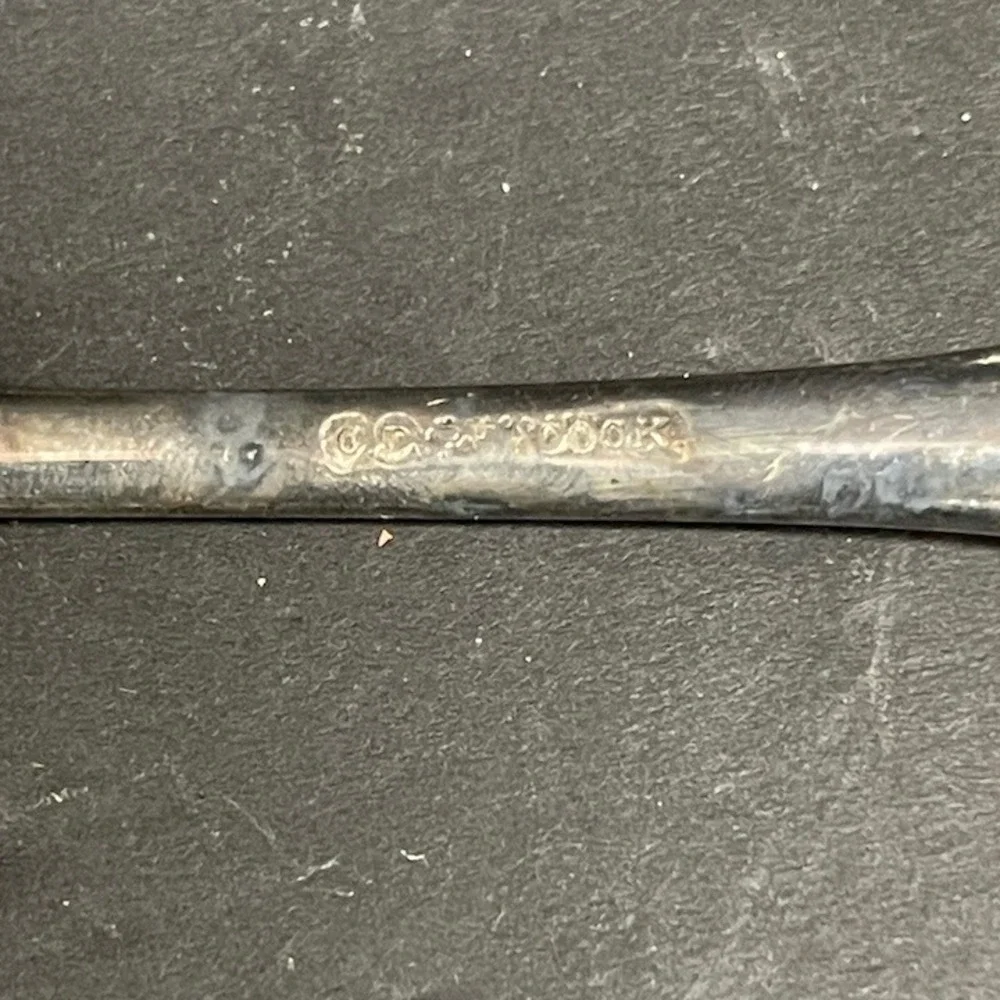 Antique International Silver Wm Rogers Royal Plume Silver Plate Serving Spoon 8